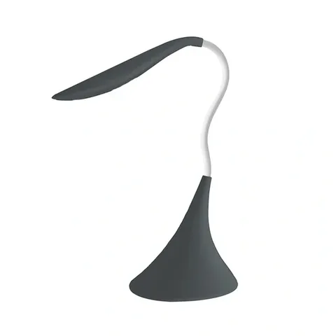 Petrix Dimmbare Dunkelgraue Schwan LED Tischlampe mit Touch