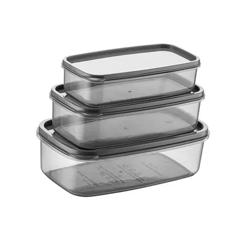 Bee Home 3-teiliges Transparentes Aufbewahrungsbox-Set - Spülmaschinenfest