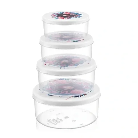Rundes Aufbewahrungsbox-Set 4-teilig
