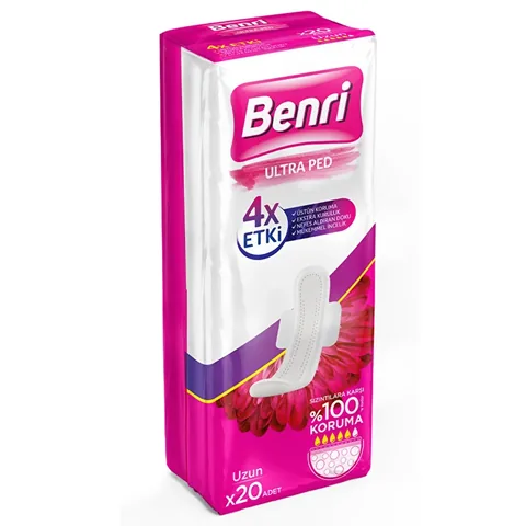 Benri Long Sanitary Pads - Multi Pack of 20 for Extra Comfort