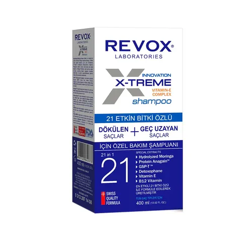 Шампунь Revox X-treme 21 активная эссенция растений от выпадения волос 400 мл