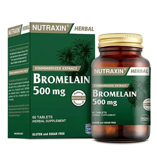 Nutraxin نيوتراكسين بروميلين 60 قرصًا مكملًا عشبيًا