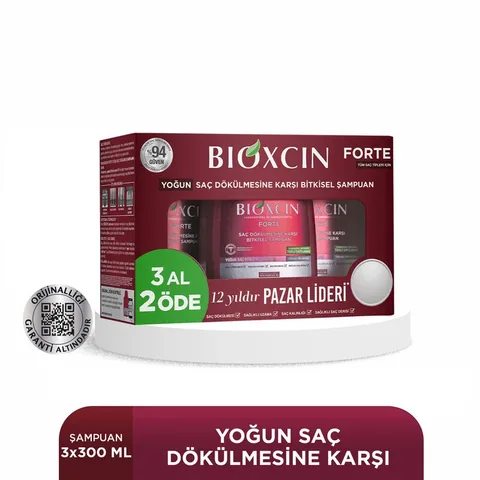 Bioxcin Forte Shampoo For Intensive Hair Loss 3 x300 ml