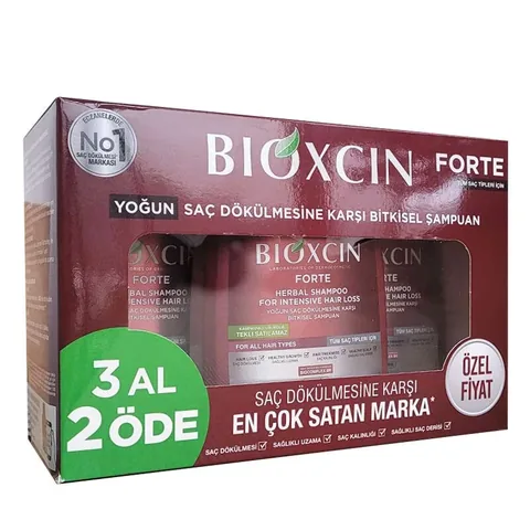 Bioxcin Forte Shampoo For Intensive Hair Loss 3 x300 ml