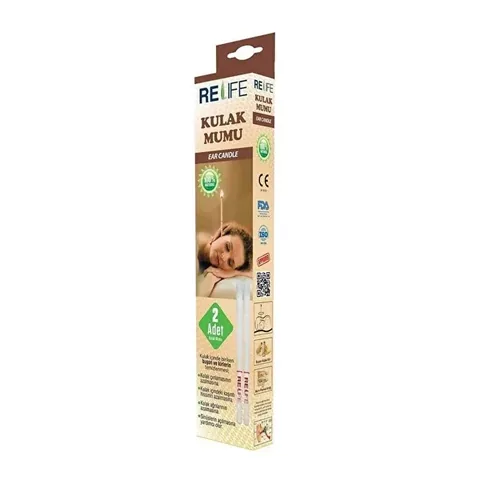 Relife 2er-Pack natürliche Ohrkerzen