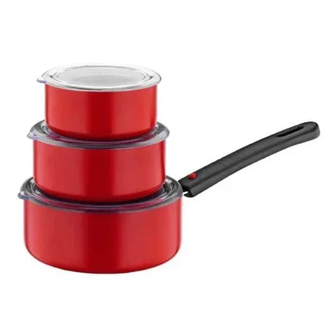 Коробка для хранения Papilla красная набор из 3 (12-14-16 см)