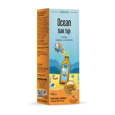 Омега-3 рыбий жир сироп с апельсиновым вкусом 150 мл от Orzax