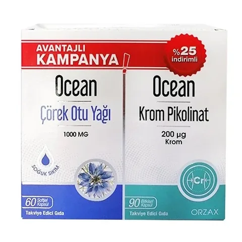 Orzax Schwarzkümmelöl & Chrompicolinat 150 Kapseln