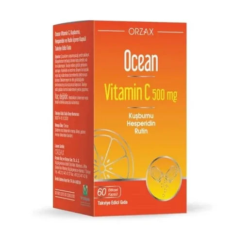 Orzax Ocean Vitamin C 500mg - Unterstützung des Immunsystems & Hautgesundheit