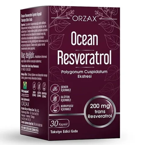 Orzax Ocean Resveratrol Antioxidans 30 Kapseln