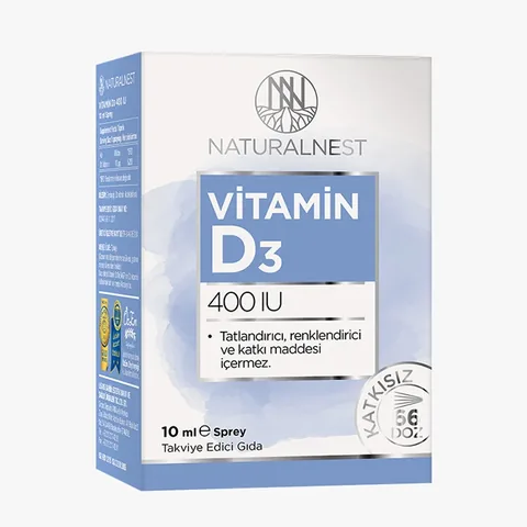 Naturalnest Vitamin D3 Spray 400 IU - 10 ml Liquid Boost