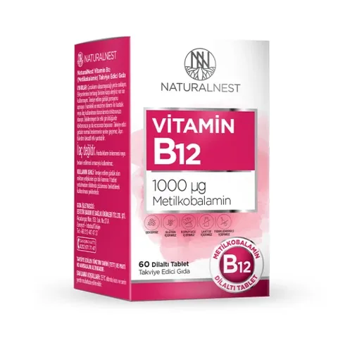 Витамин B12 1000 мкг 60 подъязычных таблеток от Naturalnest