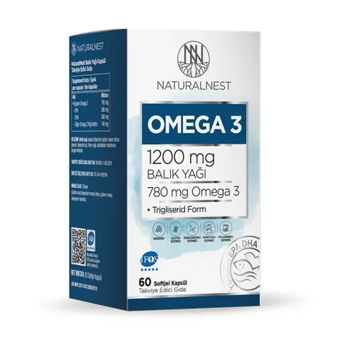 Naturalnest Omega 3 1200mg - 60 Kapseln für Wohlbefinden