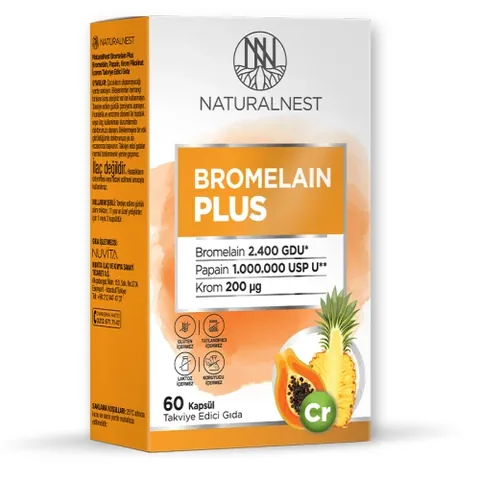 Naturalnest Bromelain Plus - 60 Kapseln