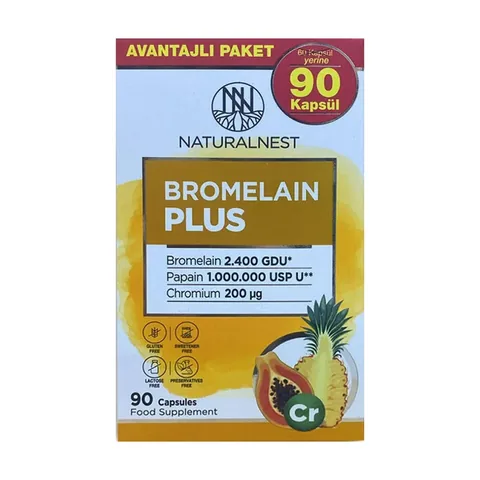 Naturalnest Bromelain Plus 90 Kapseln