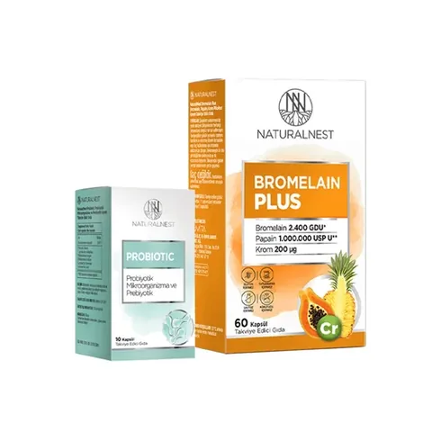 Naturalnest Bromelain Plus & Probiotika 10 Kapseln