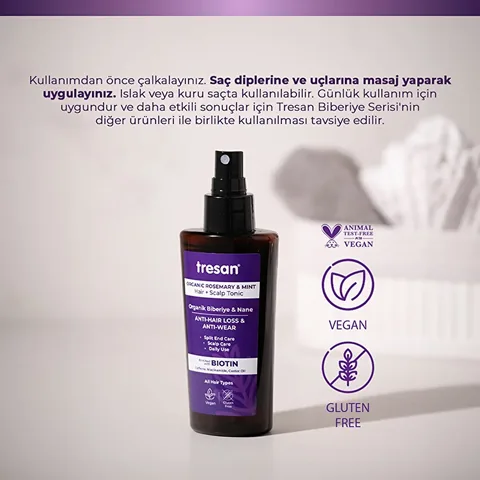 Tresan Organic Rosemary &amp; Mint Anti-loss And Damage Hair Tonic 125 ml