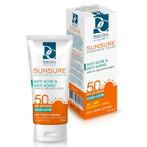 Солнцезащитный крем Dermo Clean Sunsure SPF 50+ для неровной кожи 75 мл