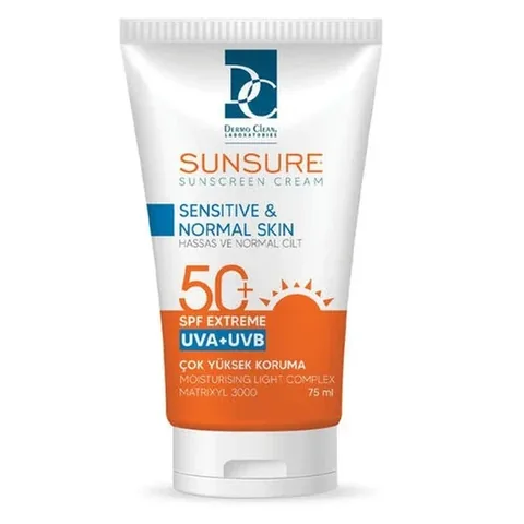 Солнцезащитный крем Dermo Clean Sunsure для чувствительной и нормальной кожи SPF 50+ 75 мл