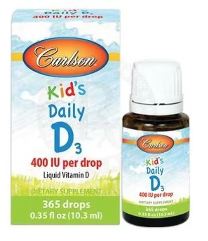 Carlson Kids Daily D3 400 IU Tropfen für gesundes Wachstum 10,3 ml