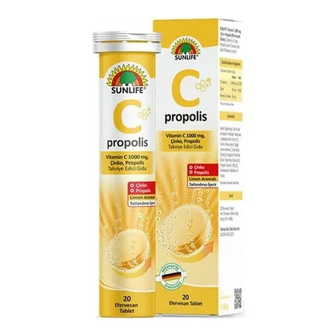 Супплемент с прополисом Sunlife C 20 шипучих таблеток