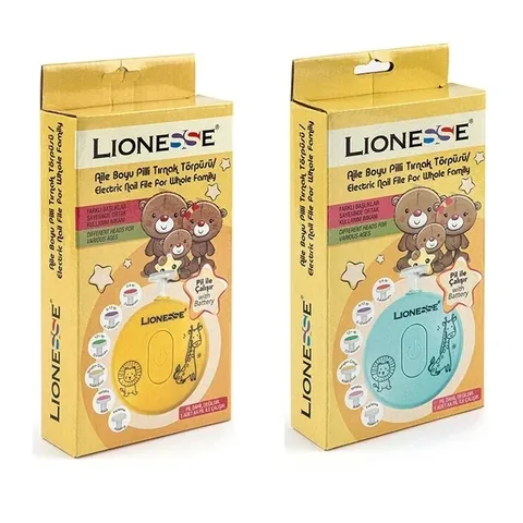 Lionesse Familiengröße Akku-Nagelfeile - 6 Köpfe, Ergonomisches Design