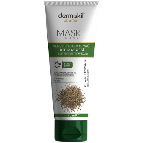 Глиняная маска с маслом семян конопли Dermokil 75 мл