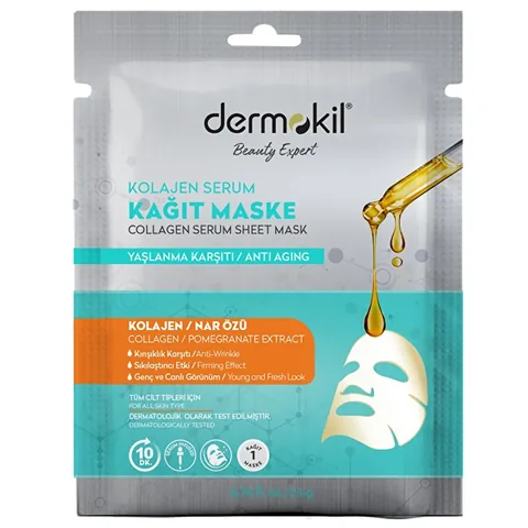 Dermokil Kollagen Serum Tuchmaske mit Ton - 23g