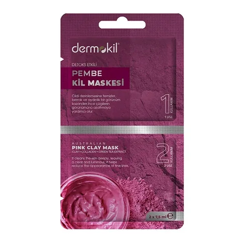 Dermokil Detox Pink Clay Maske mit Grüntee & Lavendel 15ml