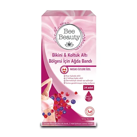 Лента для восковой эпиляции подмышек и бикини Bee Beauty 24 шт.