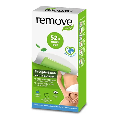 Набор восковых полосок для удаления волос Remove Care Maxi для жестких и густых волос 52 шт