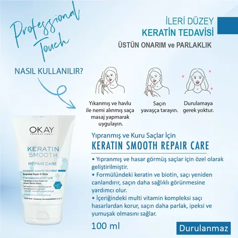 Okay Professionnel Keratin Smooth Repair Care Cream 100 ml