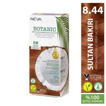 Краска для волос Neva Botanic 8.44 Султан Медный веганская без аммиака