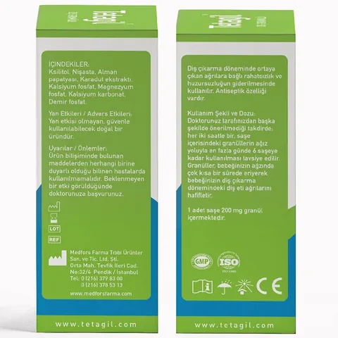 Tetagil Sweetener Dental Granules 36 sachets