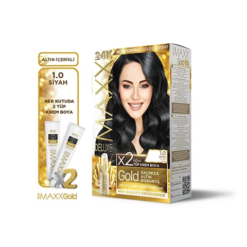 Maxx صبغة شعر ماكس ديلوكس جولدن بيوتي 1.0 أسود