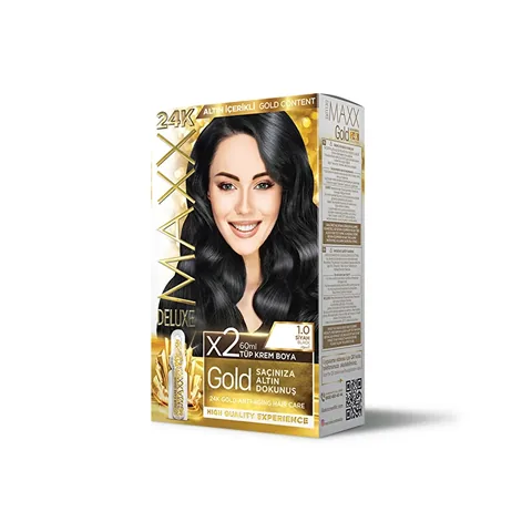 Maxx صبغة شعر ماكس ديلوكس جولدن بيوتي 1.0 أسود