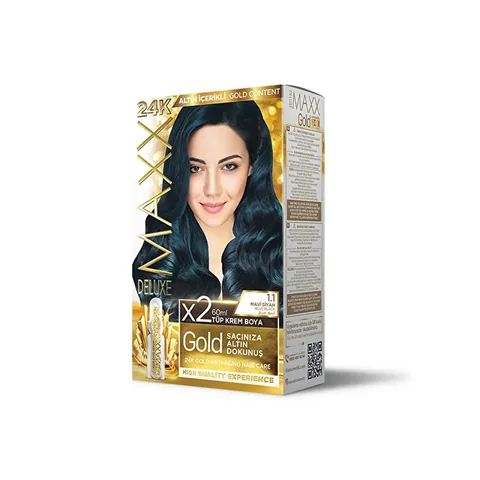 Maxx صبغة شعر ماكس ديلوكس جولدن بيوتي 1.1 أزرق أسود