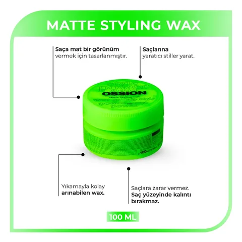 Ossion Hair Styling Matte Wax 100 ml