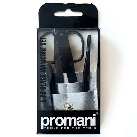 Promani 5-pcs Black Manicure Set