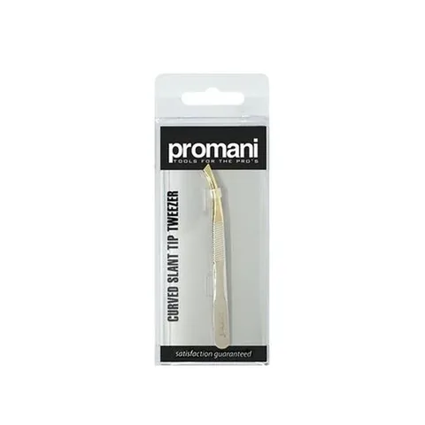 Пинцет Promani с изогнутым скошенным концом