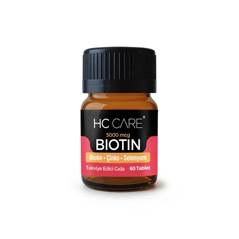 HC Care Biotin Haarvitamine - 60 Vegane Tabletten für Wachstum