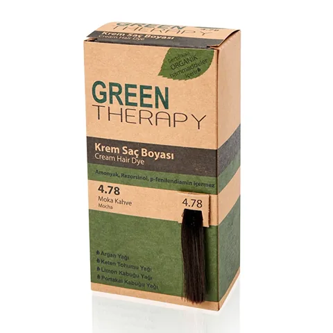 Green Therapy صبغة شعر كريم العلاج الأخضر 4.78 بني موكا