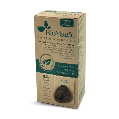 Biomagic ammoniakfreie Haarfarbe Dunkelbraun Nr. 6.00