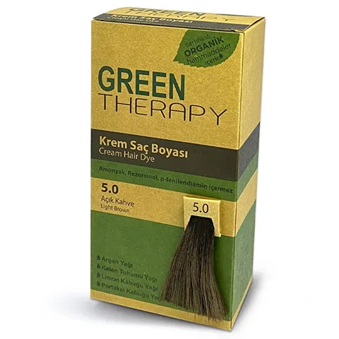 Green Therapy Hair Dye Cream 5.0 light Brown
