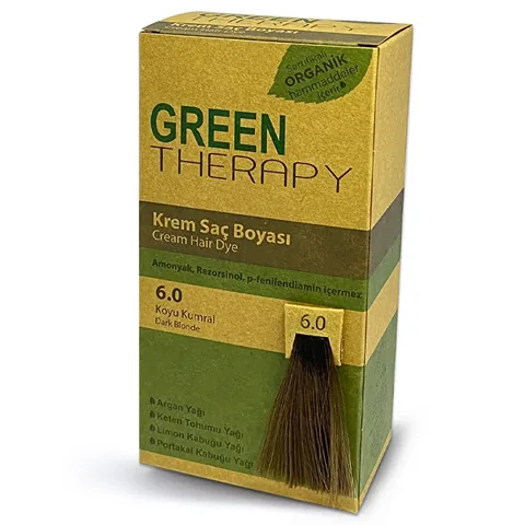 Green Therapy Hair Dye Cream 6.0 dark Auburn