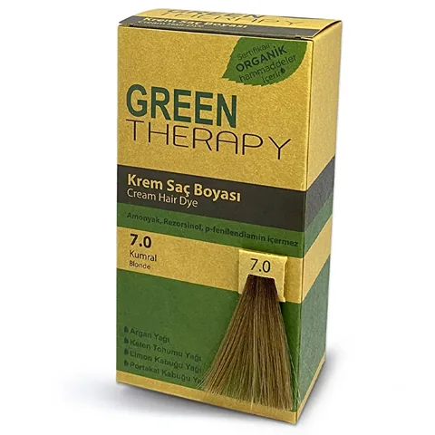 Green Therapy Hair Dye Cream 7.0 auburn