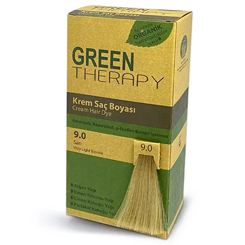 Green Therapy Hair Dye Cream 9.0 yellow