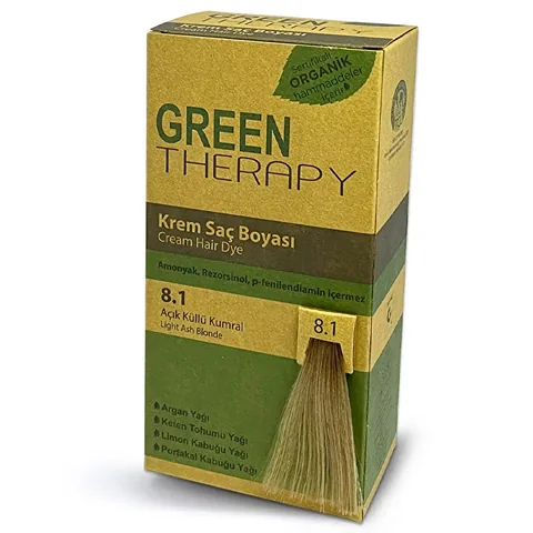 Green Therapy Hair Dye Cream 8.1 light Ash Brown