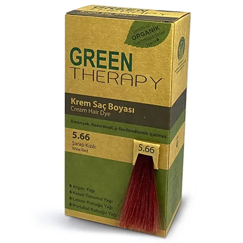 Green Therapy Cream Hair Dye 5.66 wine Red