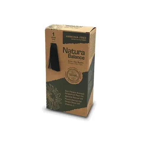 Крем-краска для волос черная 1 от Natura Balance 1 шт.